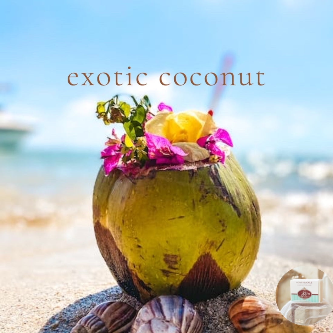 EXOTIC COCONUT - Skin Like Butter - Shea Butter 4 oz Soap Bar