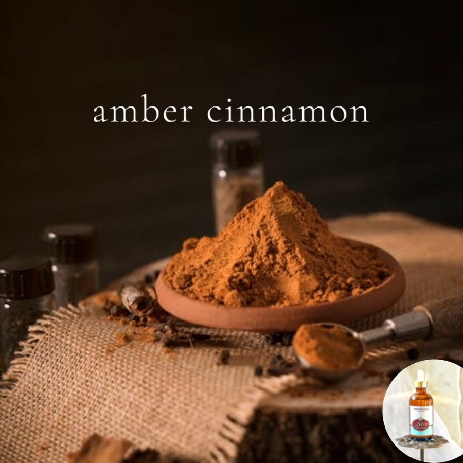 AMBER CINNAMON - Scented Shea Oil - highly moisturizing