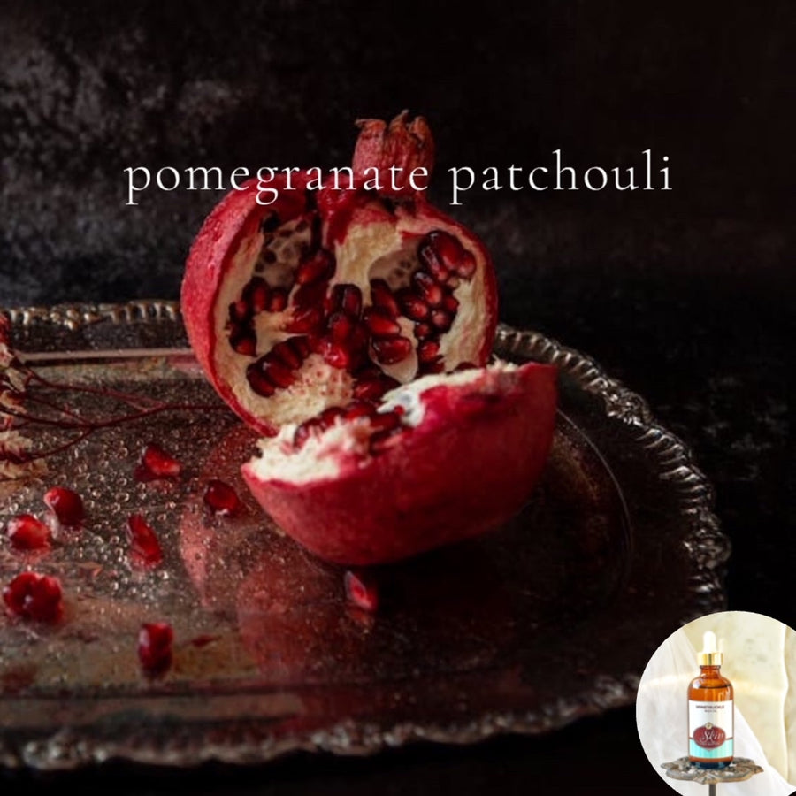 POMEGRANATE PATCHOULI - Scented Shea Oil - highly moisturizing