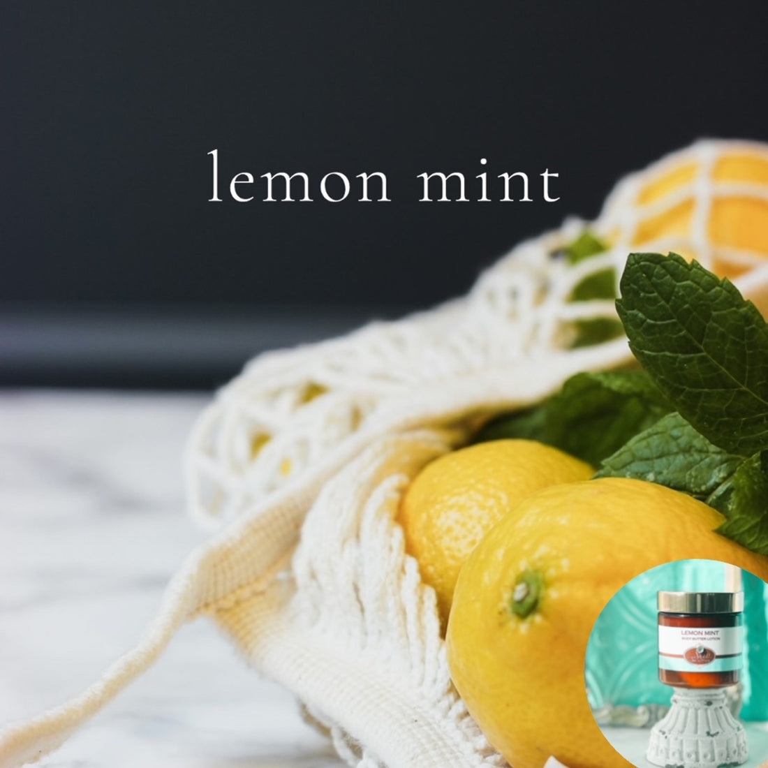 LEMON MINT scented thick luxurious Body Butter in 2 oz to 16 oz jars or bottles