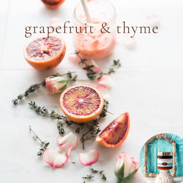 GRAPEFRUIT AND THYME scented Body Butter in 2 oz to 16 oz jars or bottles