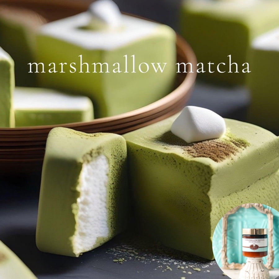 MARSHMALLOW MATCHA scented thick luxurious Body Butter in 2 oz to 16 oz jars or bottles