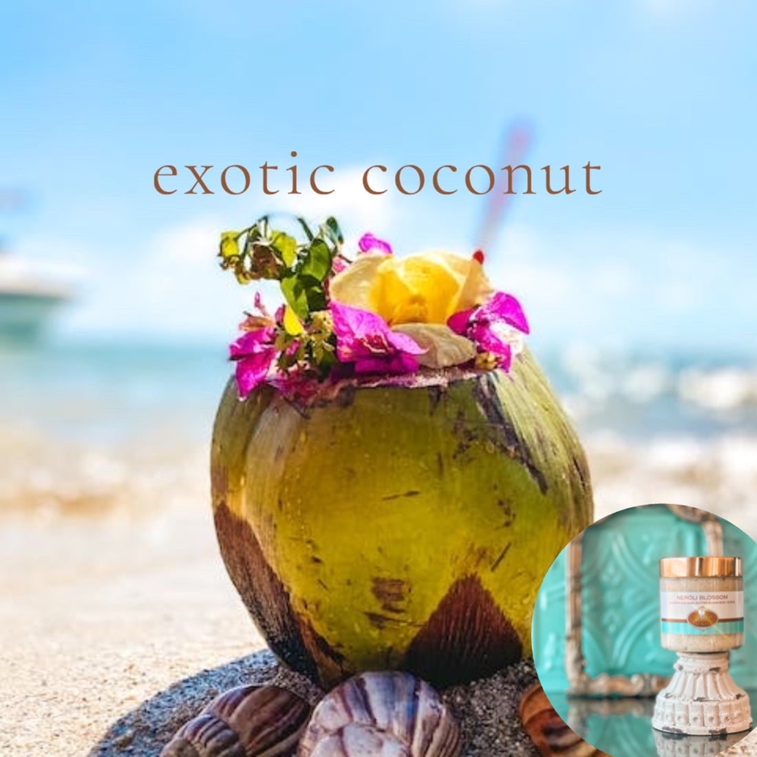 EXOTIC COCONUT scented pumpkin and shea butter sugar body scrub