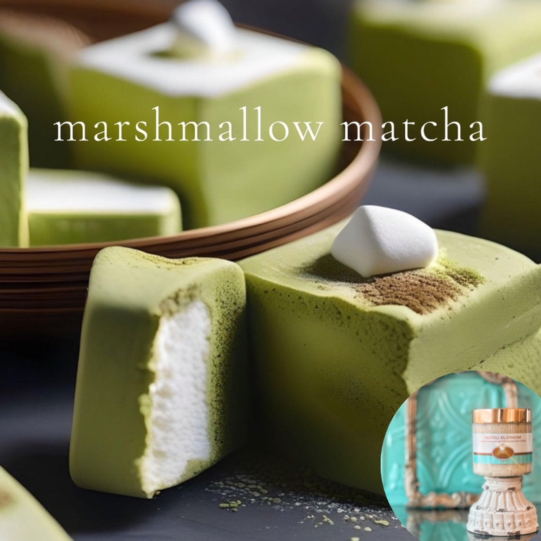 MARSHMALLOW MATCHA scented pumpkin and shea butter sugar body scrub