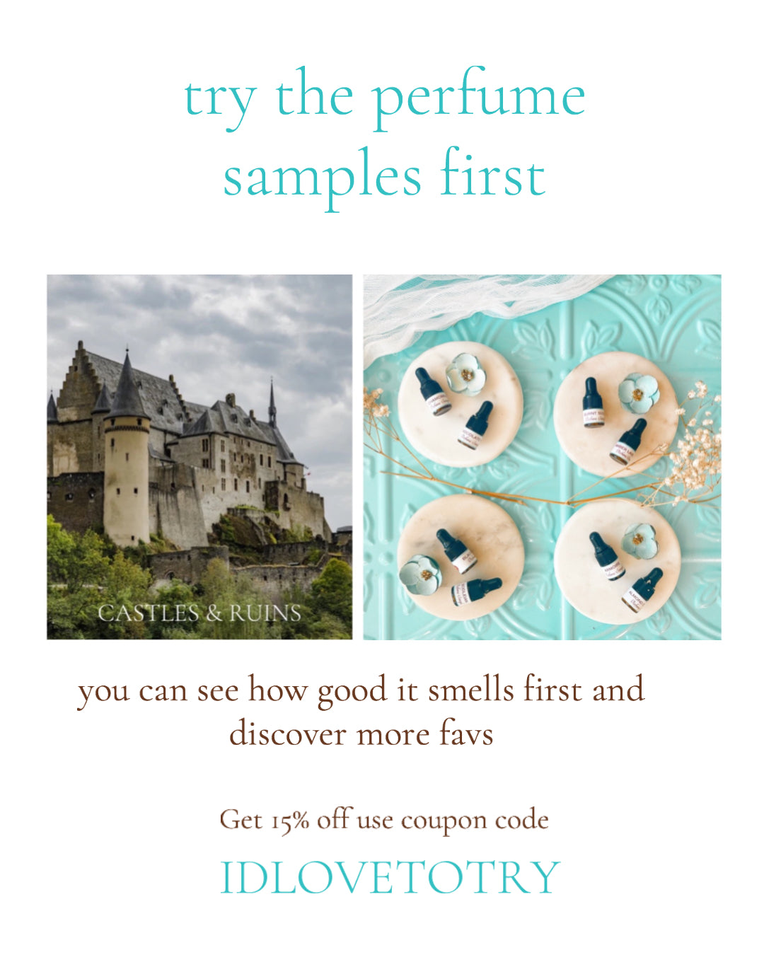 CASTLES AND RUINS  7 Perfume Scent Samples