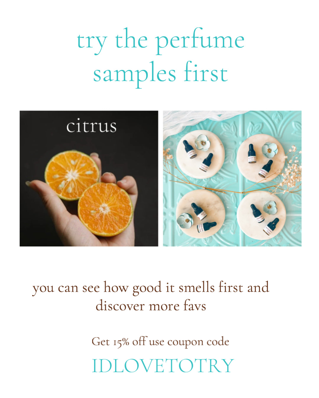 CITRUS Perfume Sample Set - 9 piece CITRUS Scents Collection, plus 3 Free Samples