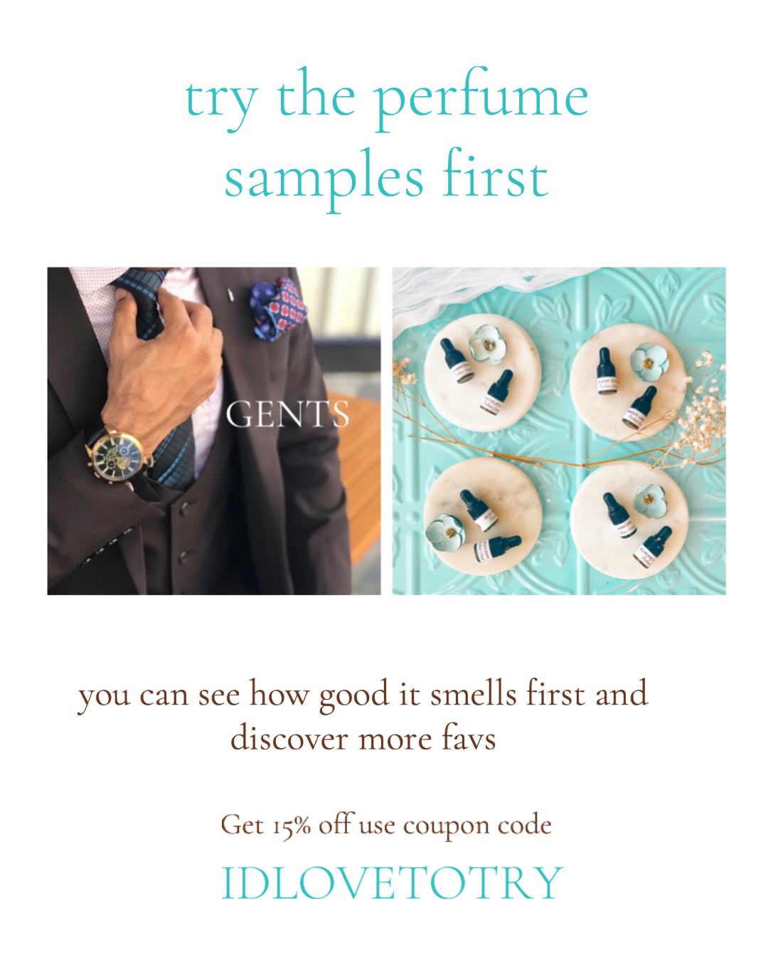 GENTS 9 Perfume Scent Samples for the handsome Prince in your life