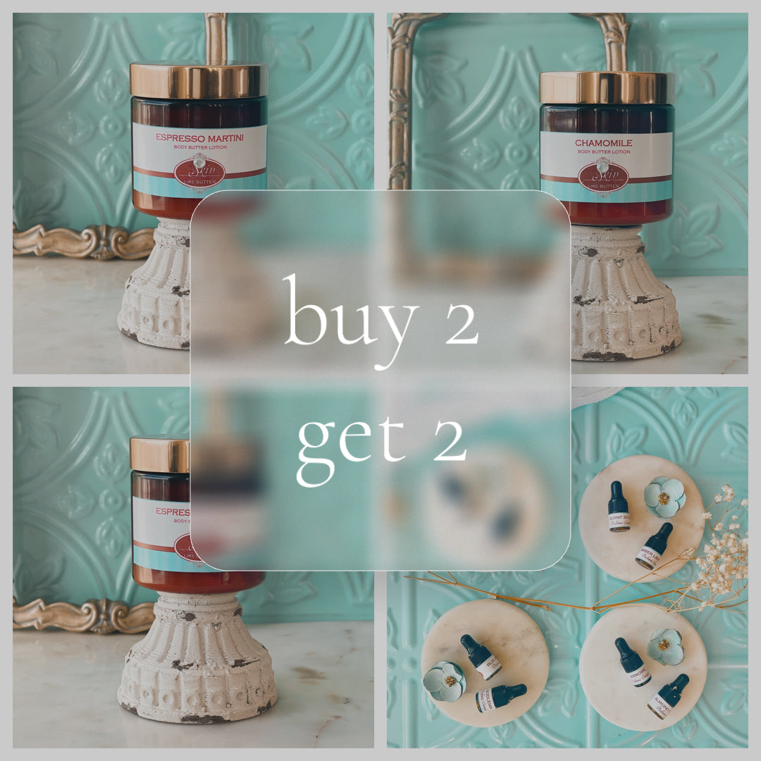Buy 2 get 2 BODY BUTTER DEAL ~ buy 2 four oz body butters get 1 body butter free plus