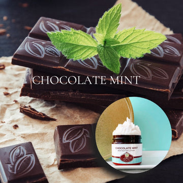 CHOCOLATE MINT scented Body Butter, waterfree and non-greasy, vegan