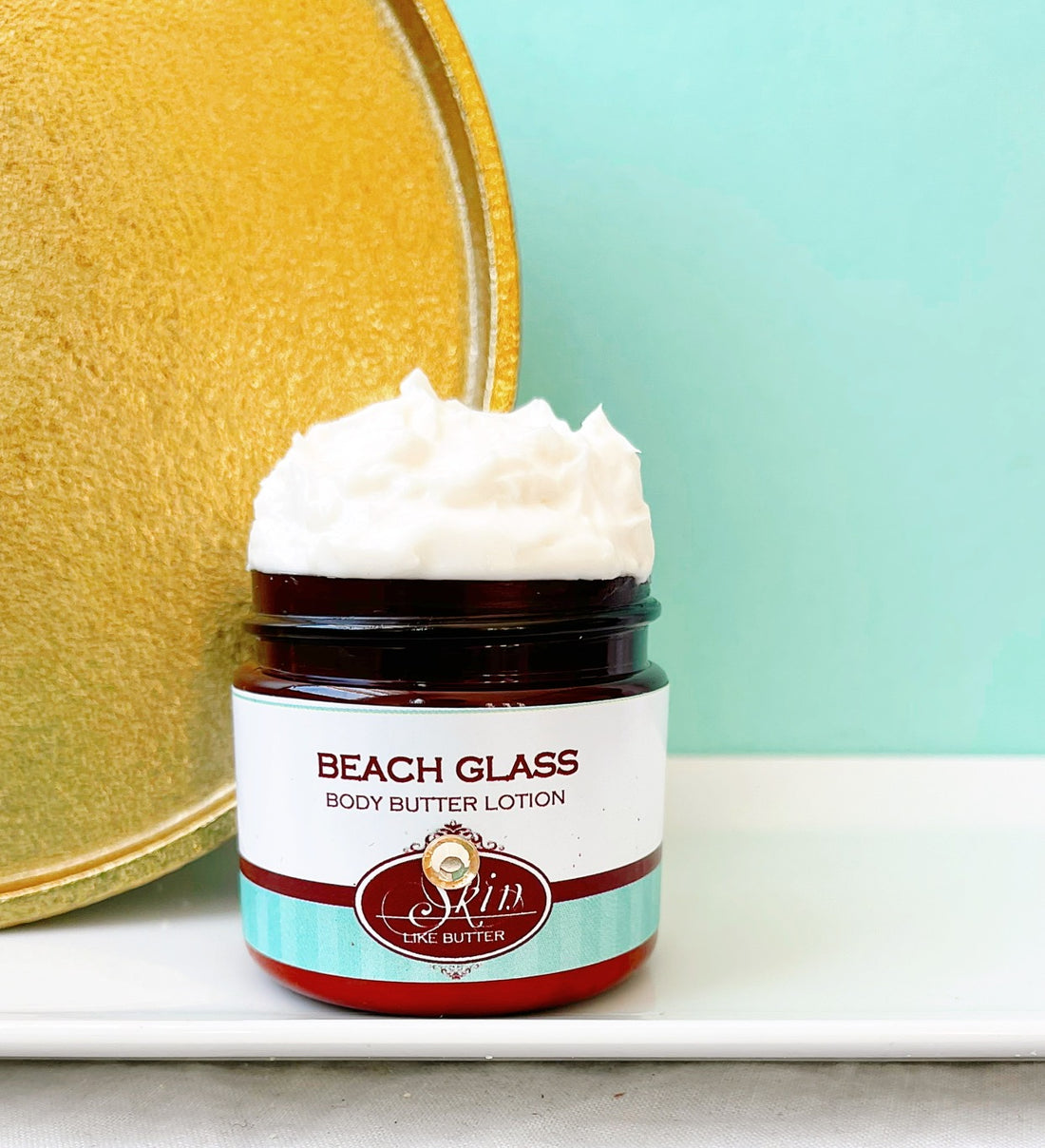 BEACH GLASS scented Body Butter in an amber  2, 4, 8, or 16 oz bottle or jar