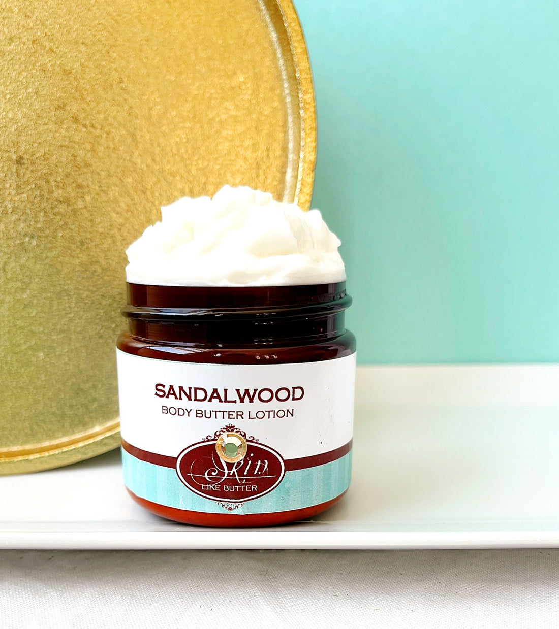 SANDALWOOD scented water free, vegan non-greasy Skin Like Butter Body Butter