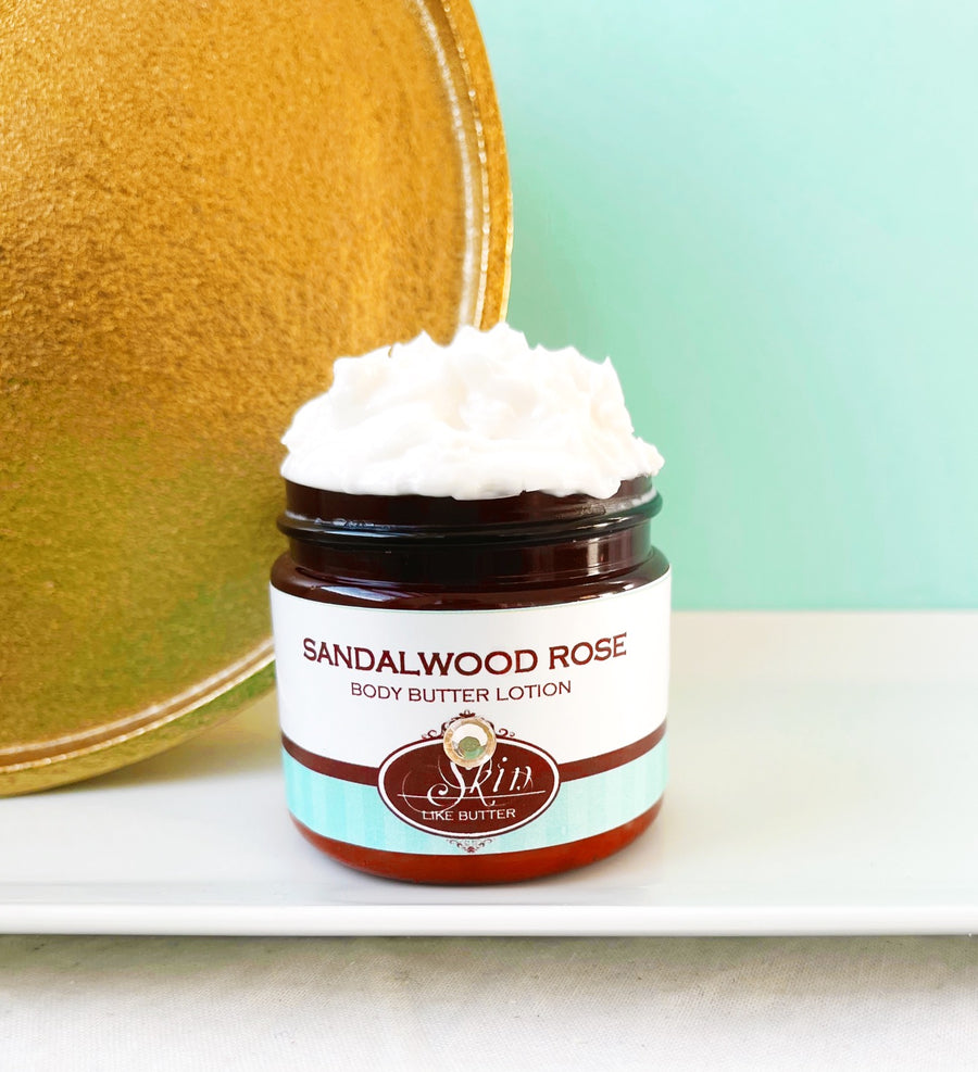 SANDALWOOD ROSE scented water free, vegan non-greasy Body Butter