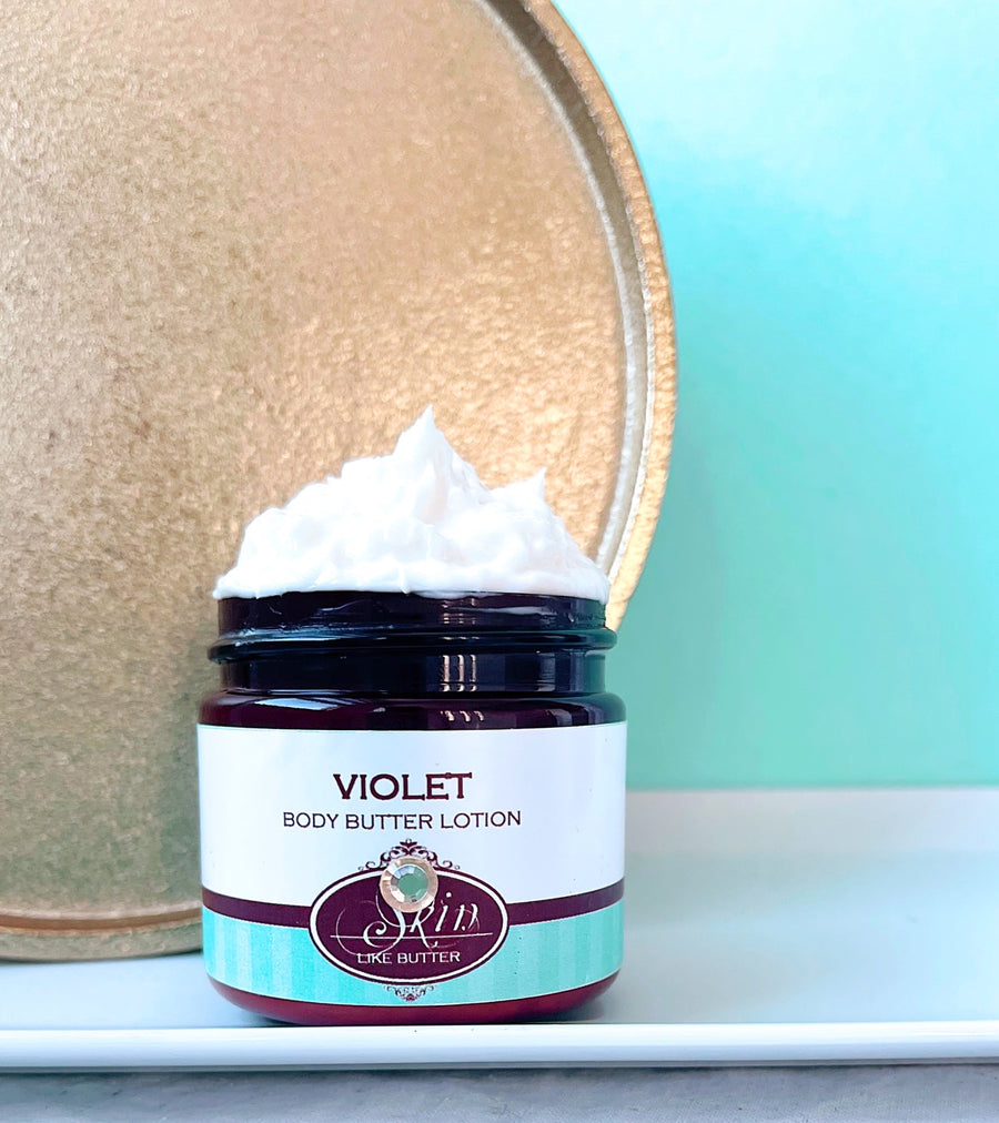 VIOLET scented Body Butter, waterfree and non-greasy, vegan