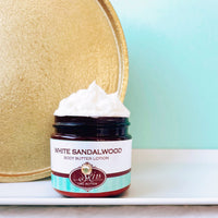 WHITE SANDALWOOD scented thick luxurious Body Butter in 2 oz to 16 oz jars or bottles