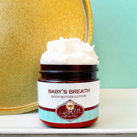 BABY'S BREATH scented water free, vegan non-greasy Body Butter Lotion