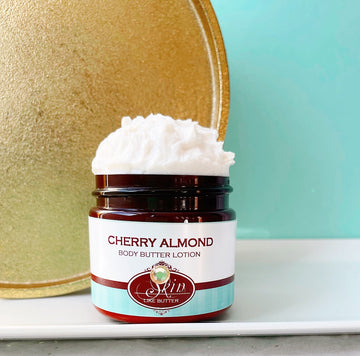 CHERRY ALMOND scented water free, vegan non-greasy Skin Like Butter Body Butter