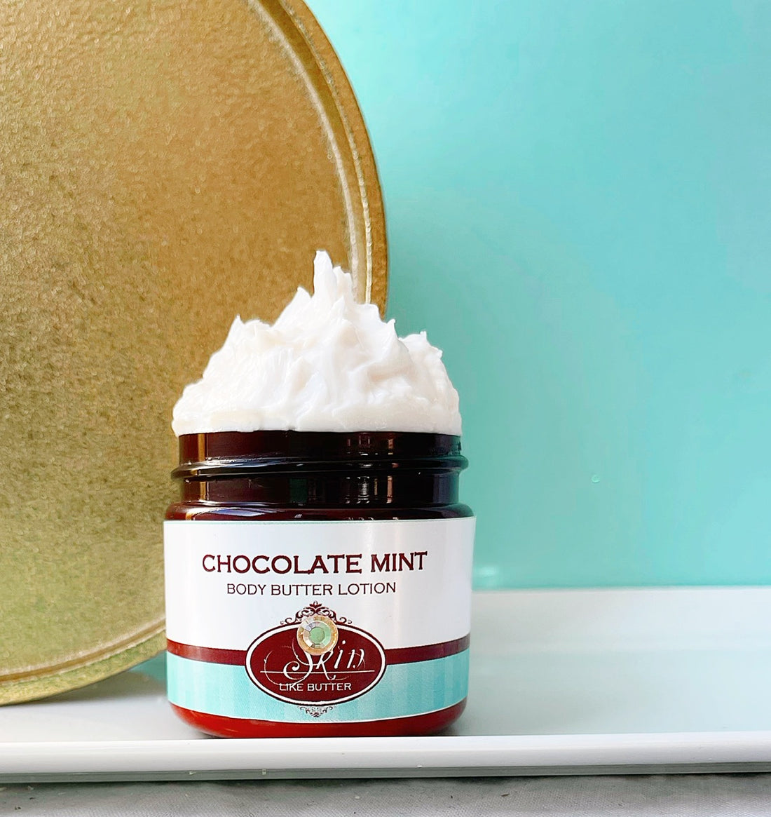 CHOCOLATE MINT scented water free, vegan non-greasy Skin Like Butter Body Butter