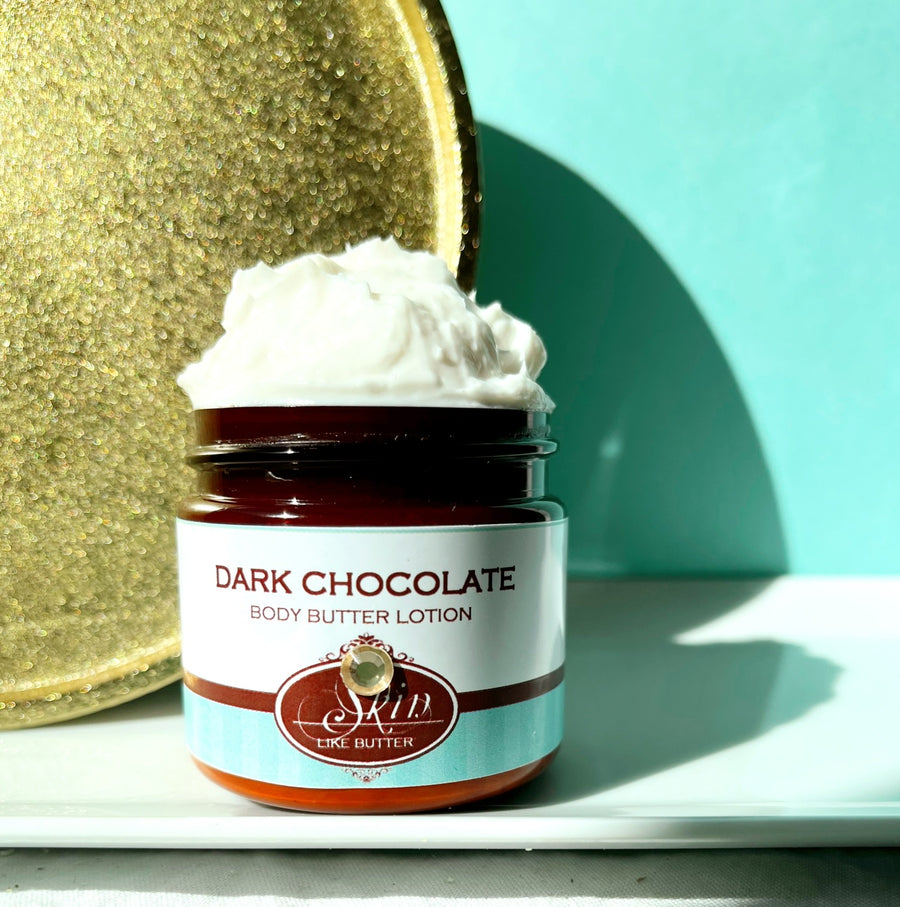 DARK CHOCOLATE scented water free, vegan non-greasy Skin Like Butter Body Butter