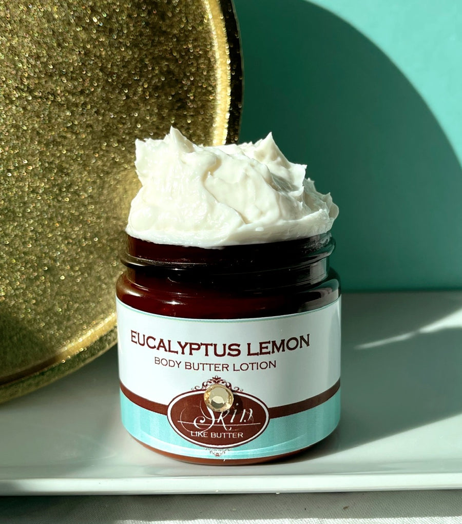 EUCALYPTUS LEMON scented water free, vegan non-greasy Body Butter Lotion