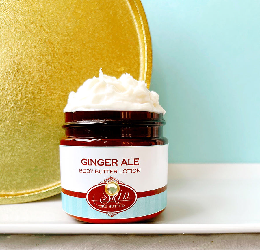 GINGER ALE scented water free, vegan non-greasy Body Butter Lotion