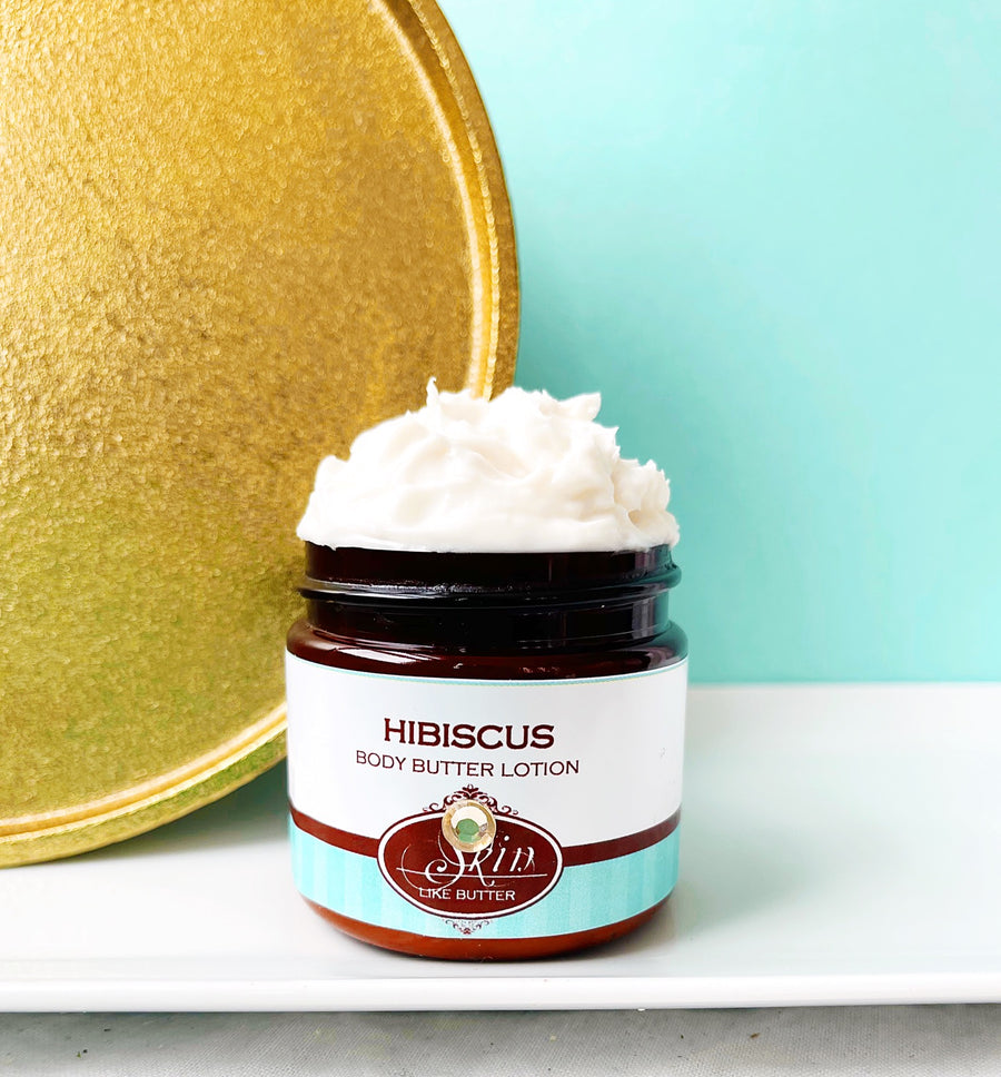 HIBISCUS scented water free, vegan non-greasy Skin Like Butter Body Butter
