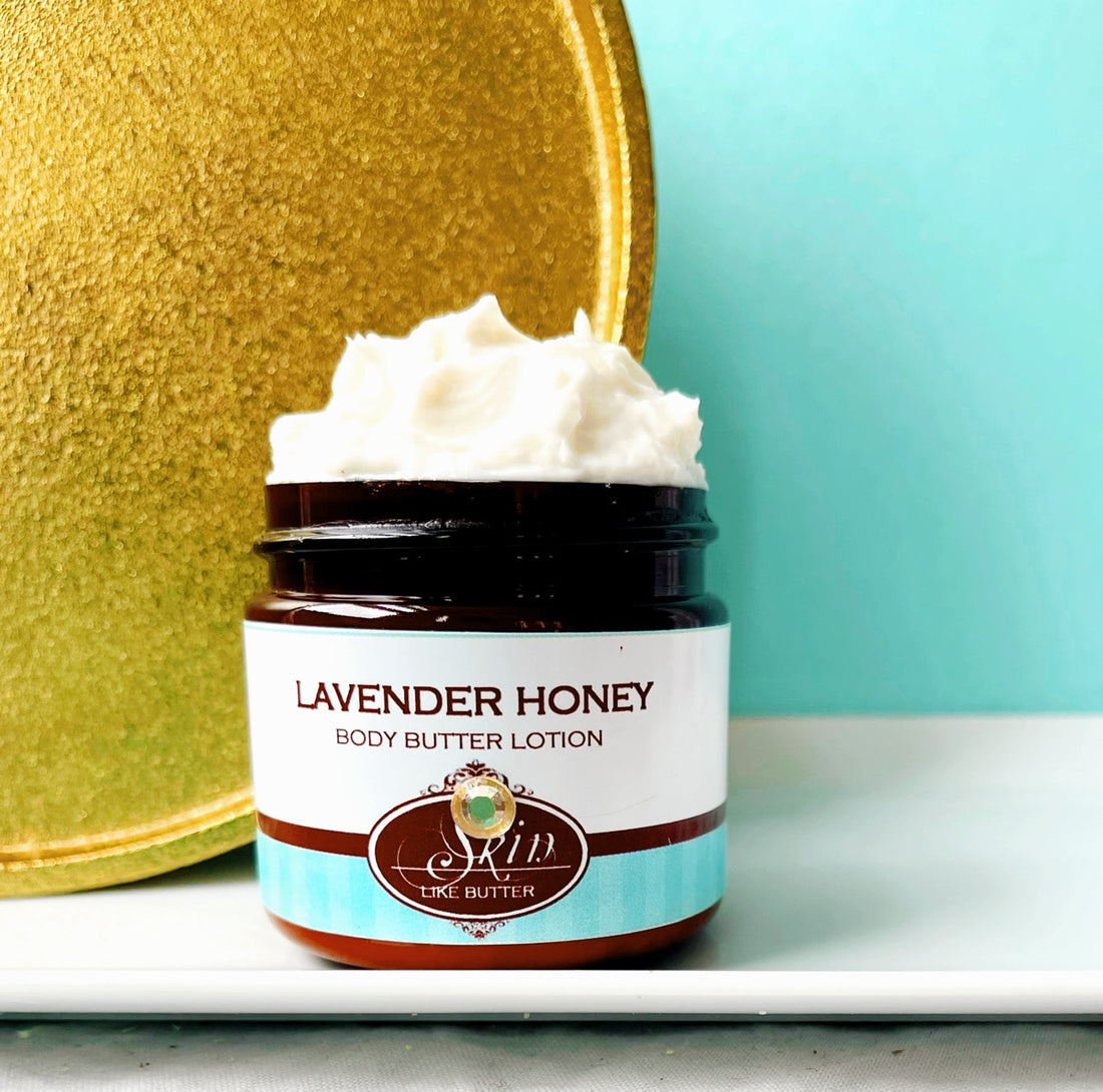 LAVENDER HONEY scented water free, vegan non-greasy Skin Like Butter Body Butter