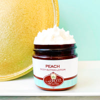PEACH  scented Body Butter, waterfree and non-greasy, vegan