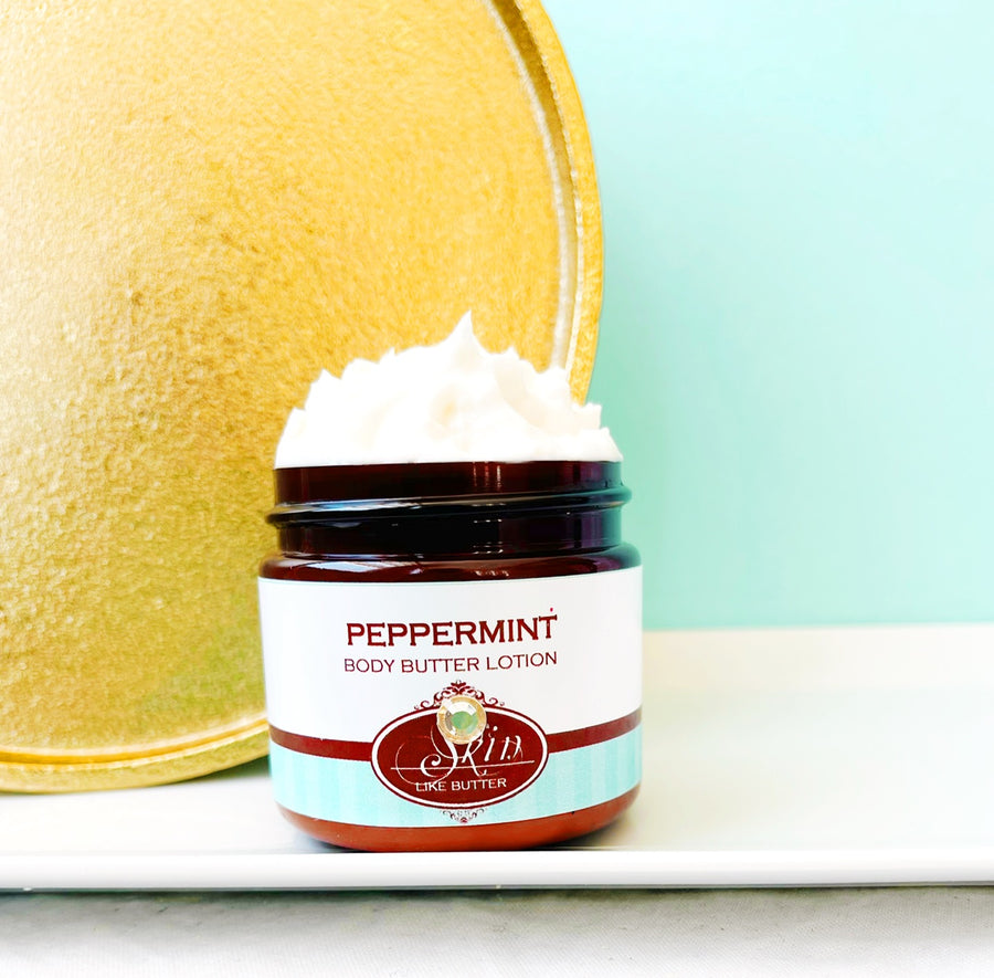 PEPPERMINT scented water free, vegan non-greasy Skin Like Butter Body Butter