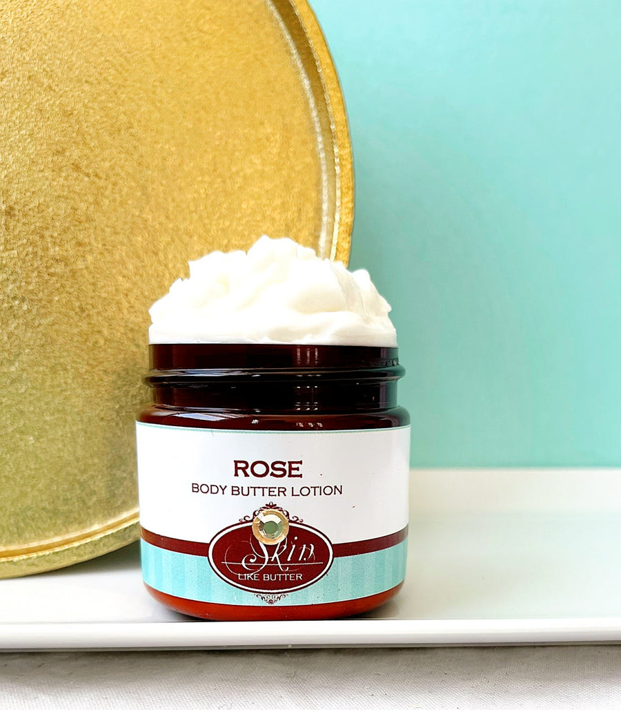ROSE scented water free, vegan non-greasy Skin Like Butter Body Butter